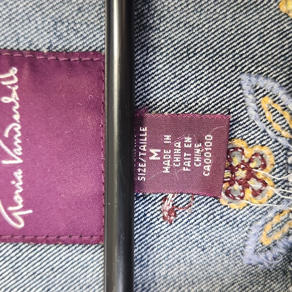 Denim Jacket With Embrodery - Picture 3 of 4